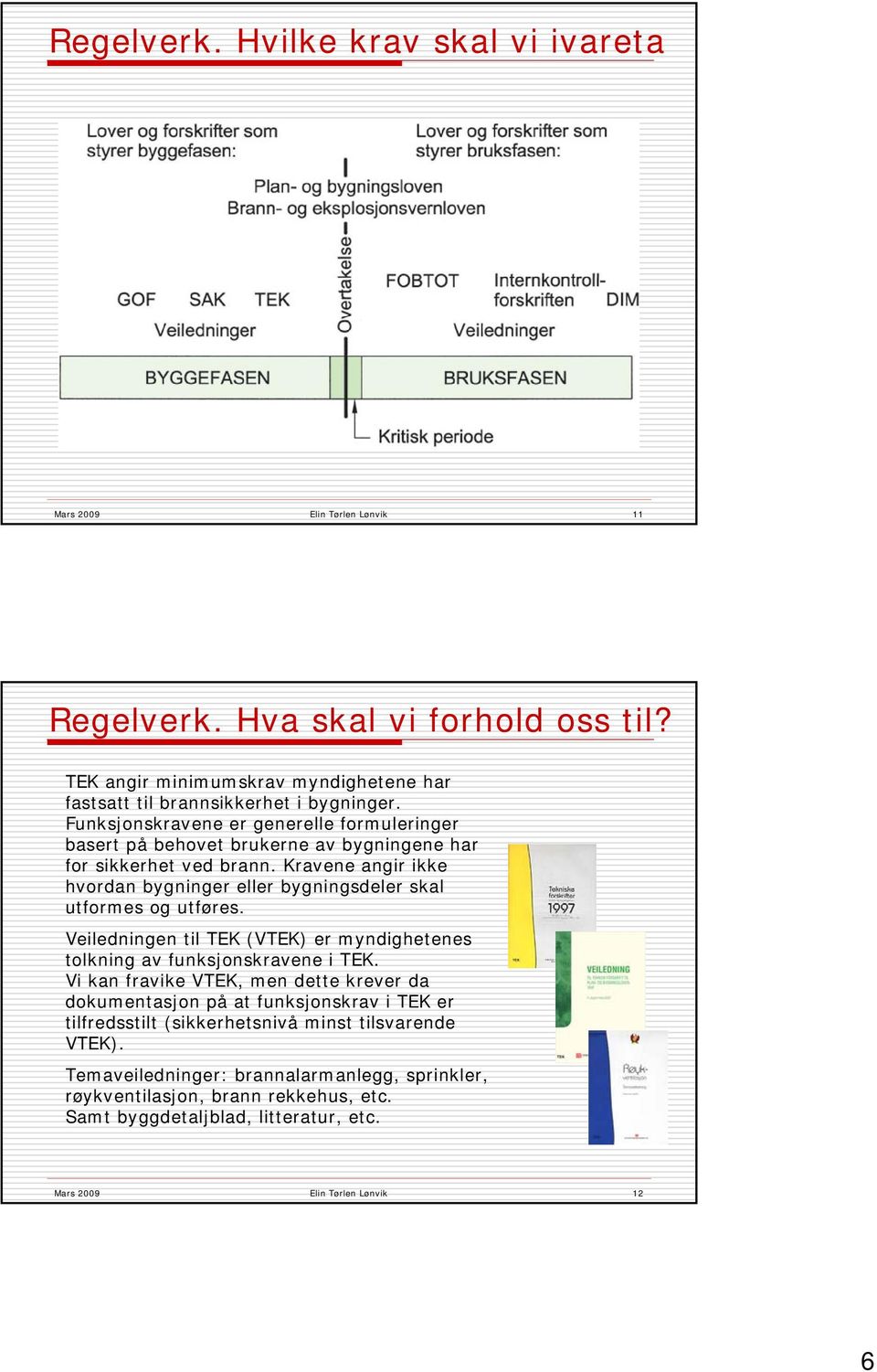 Kravene angir ikke hvordan bygninger eller bygningsdeler skal utformes og utføres. Veiledningen til TEK (VTEK) er myndighetenes tolkning av funksjonskravene i TEK.