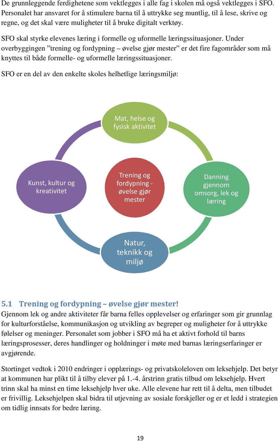 SFO skal styrke elevenes læring i formelle og uformelle læringssituasjoner.