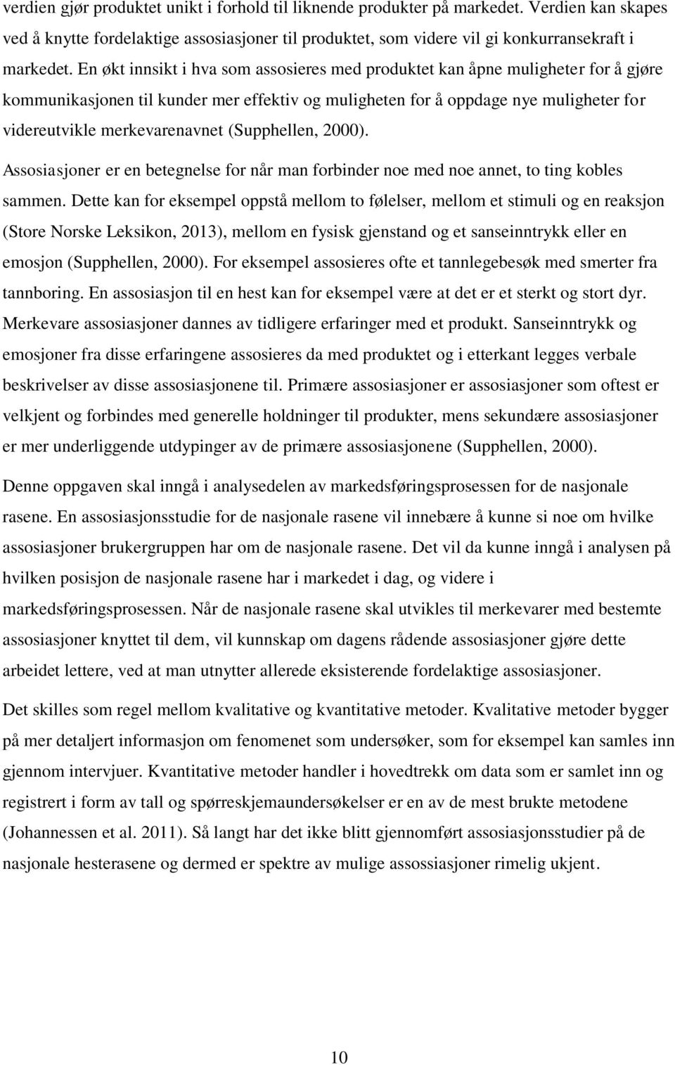 (Supphellen, 2000). Assosiasjoner er en betegnelse for når man forbinder noe med noe annet, to ting kobles sammen.