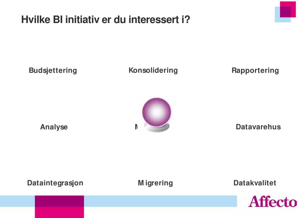 Rapportering Analyse Masterdata