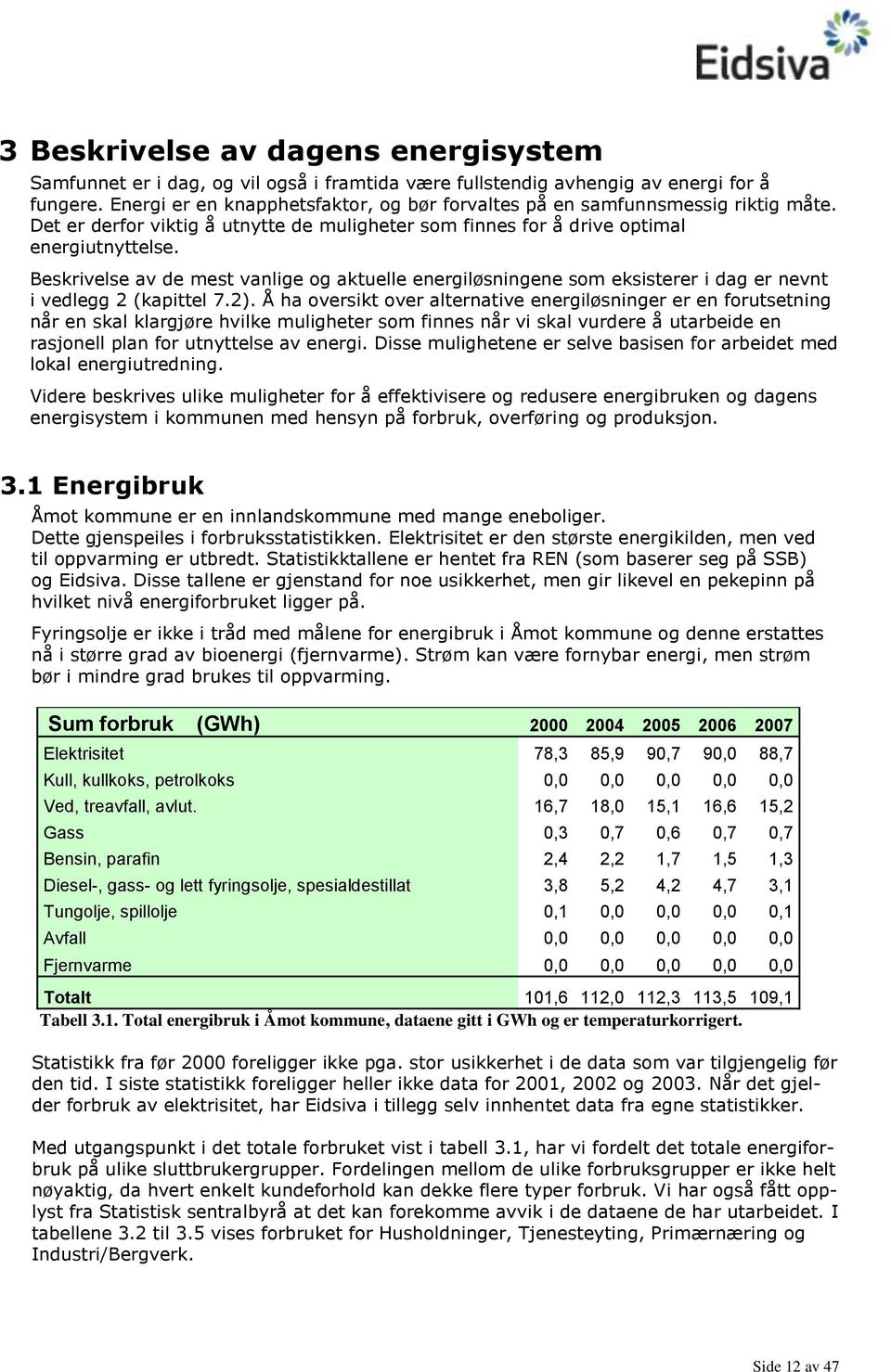 Beskrivelse av de mest vanlige og aktuelle energiløsningene som eksisterer i dag er nevnt i vedlegg 2 (kapittel 7.2).