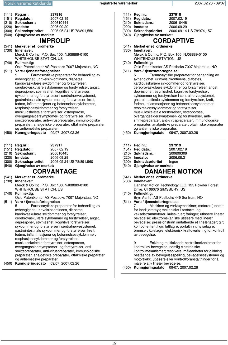 IP Merck & Co Inc, P.O.