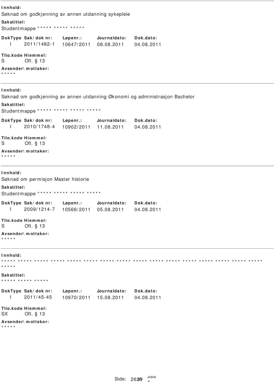 tudentmappe 2010/178-10902/2011 11.08.