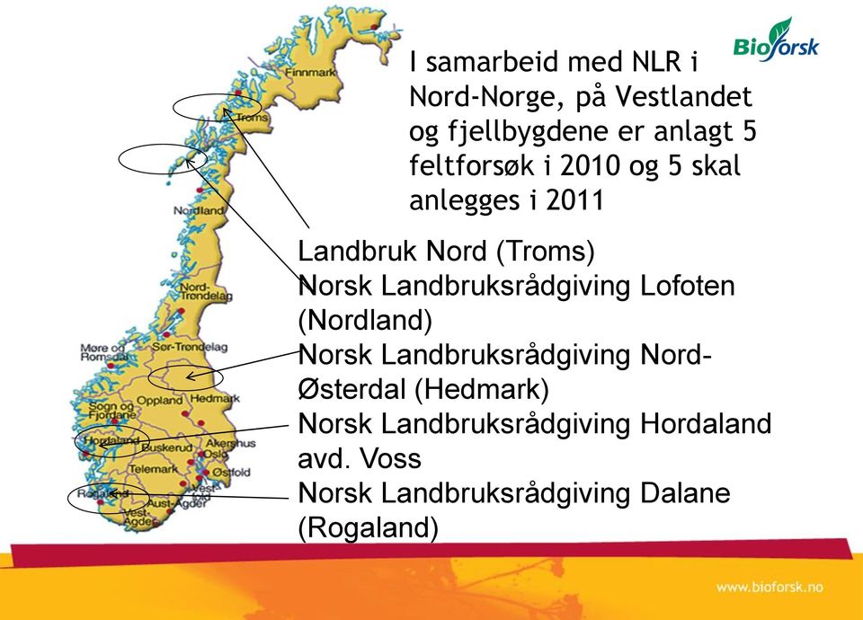 Landbruksrådgiving Lofoten (Nordland) Norsk Landbruksrådgiving Nord- Østerdal