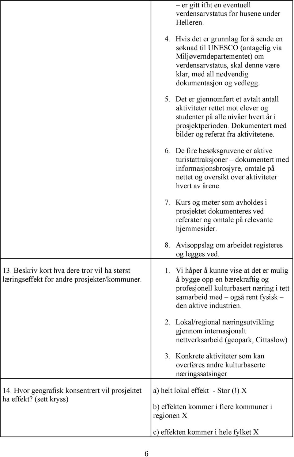 Det er gjennomført et avtalt antall aktiviteter rettet mot elever og studenter på alle nivåer hvert år i prosjektperioden. Dokumentert med bilder og referat fra aktivitetene. 6.