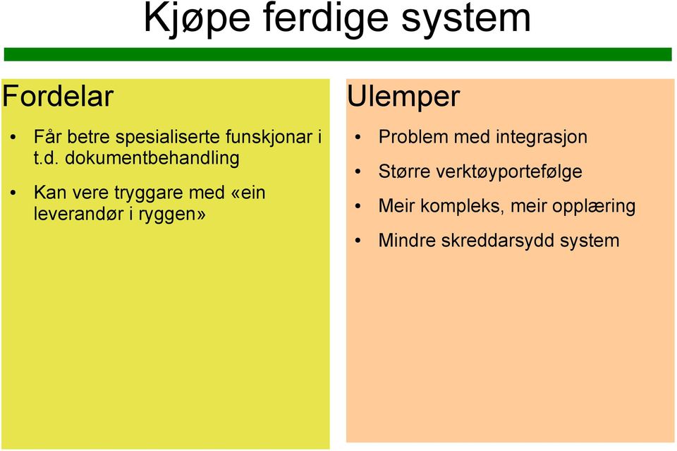 dokumentbehandling Kan vere tryggare med «ein leverandør i