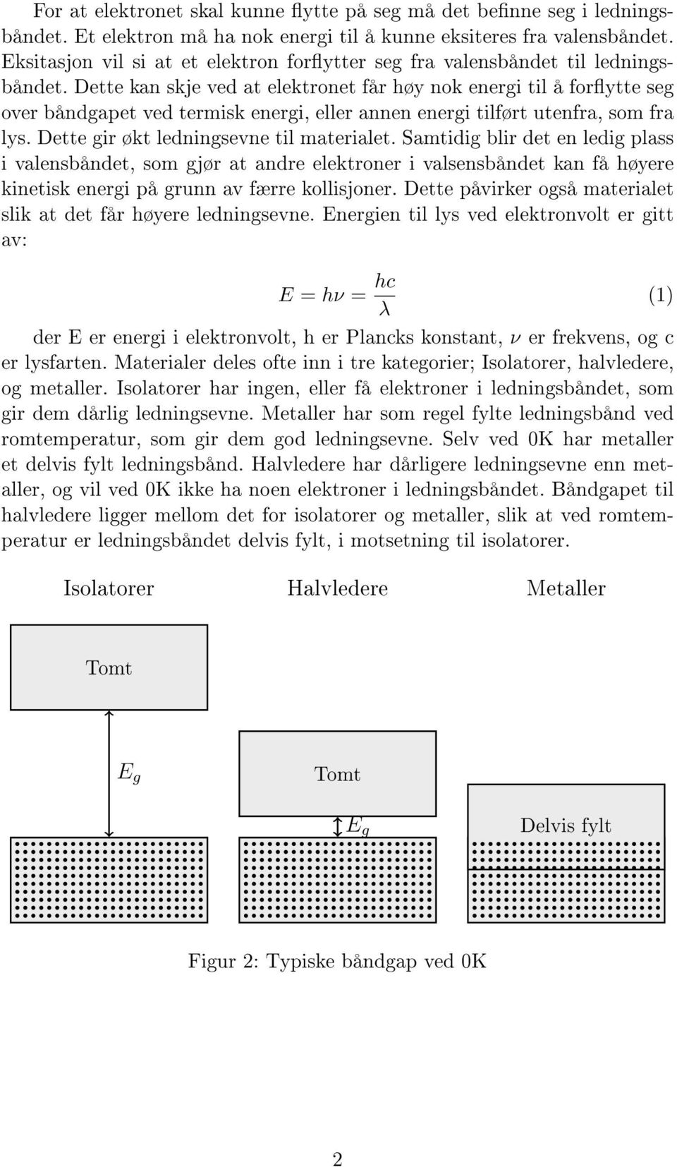 Dette kan skje ved at elektronet får høy nok energi til å forytte seg over båndgapet ved termisk energi, eller annen energi tilført utenfra, som fra lys. Dette gir økt ledningsevne til materialet.