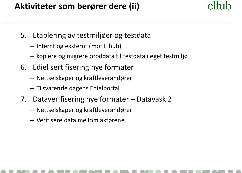 proddata til testdata i eget testmiljø 6.