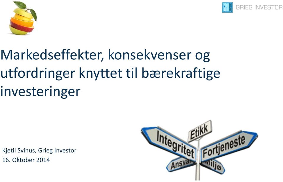 bærekraftige investeringer