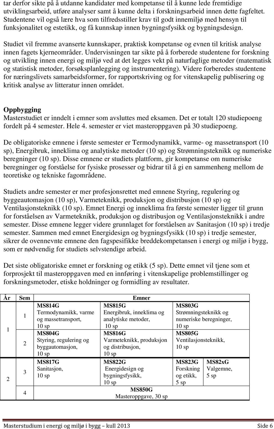 Studiet vil fremme avanserte kunnskaper, praktisk kompetanse og evnen til kritisk analyse innen fagets kjerneområder.