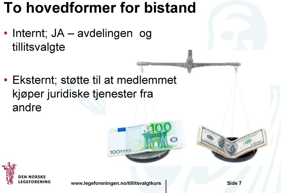 til at medlemmet kjøper juridiske tjenester