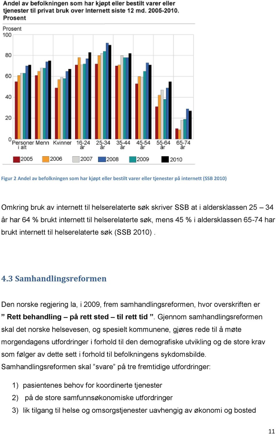 Gjennom samhandlingsreformen skal det norske helsevesen, og spesielt kommunene, gjøres rede til å møte morgendagens utfordringer i forhold til den demografiske utvikling og de store krav som følger