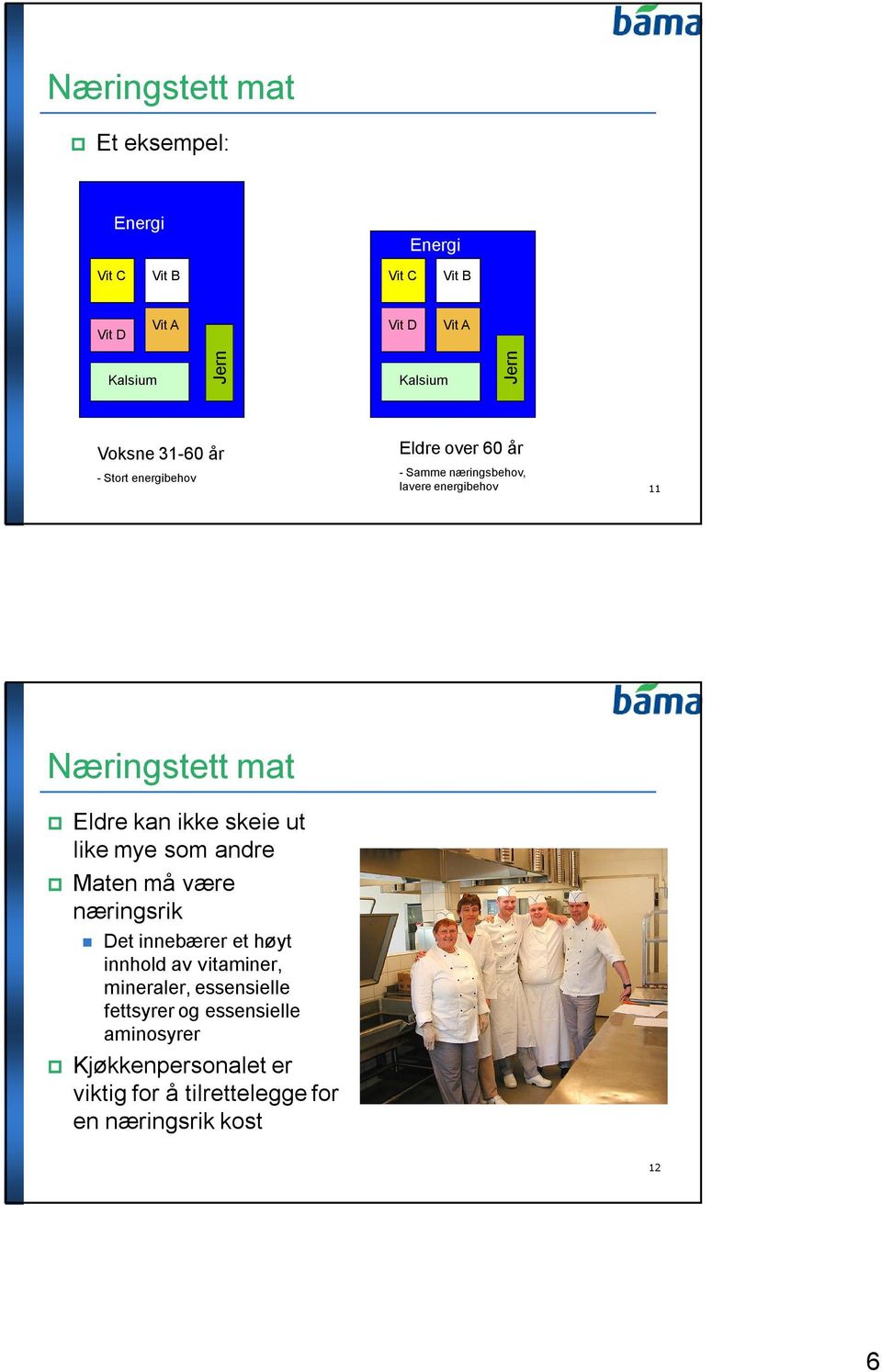 kan ikke skeie ut like mye som andre Maten må være næringsrik Det innebærer et høyt innhold av vitaminer, mineraler,