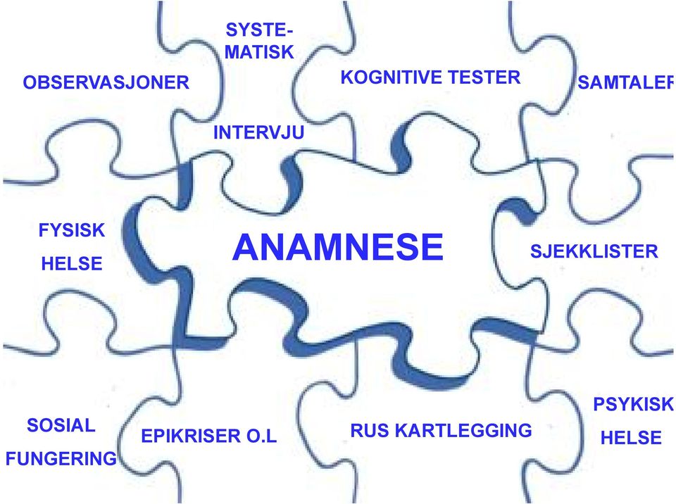 HELSE ANAMNESE SJEKKLISTER PSYKISK