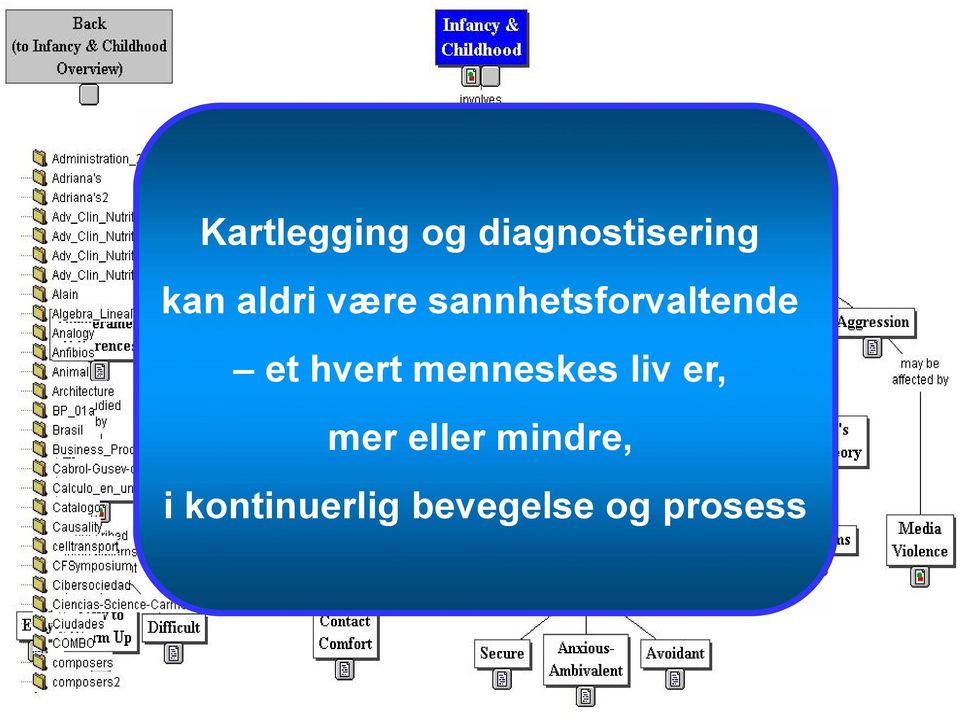 hvert menneskes liv er, mer eller