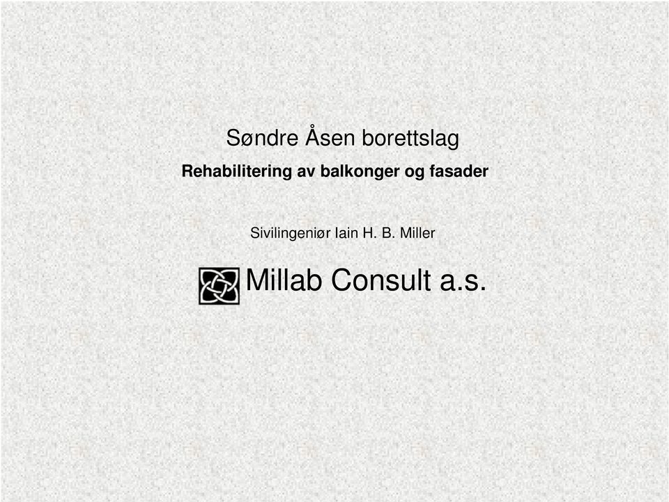 og fasader Sivilingeniør