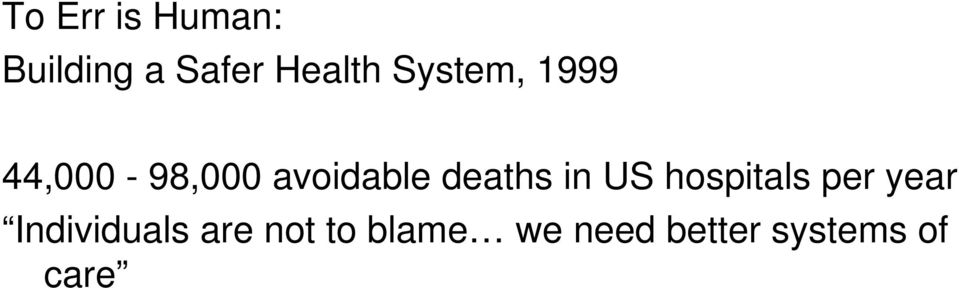 deaths in US hospitals per year