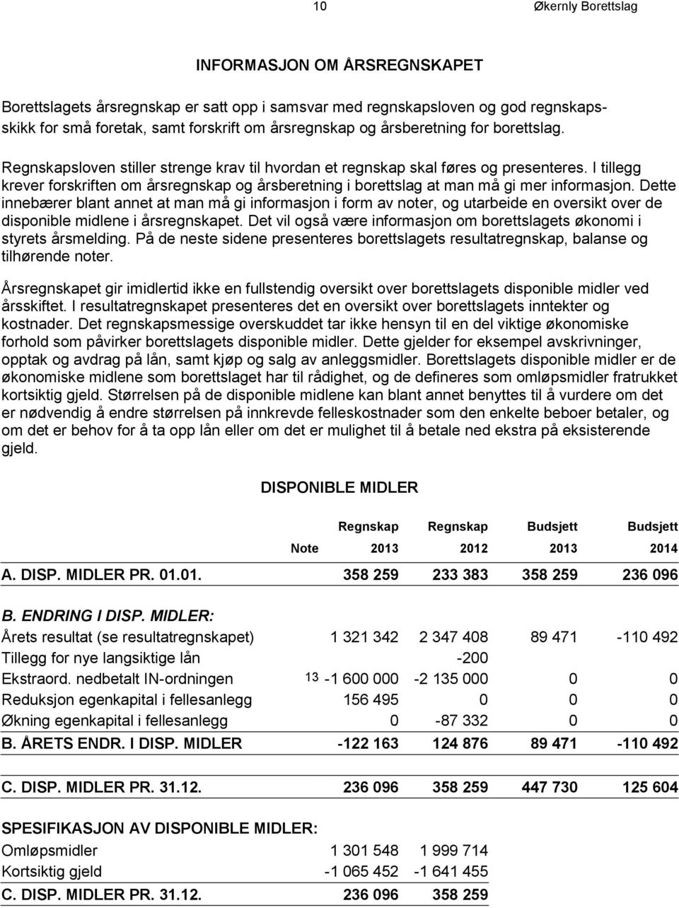 I tillegg krever forskriften om årsregnskap og årsberetning i borettslag at man må gi mer informasjon.