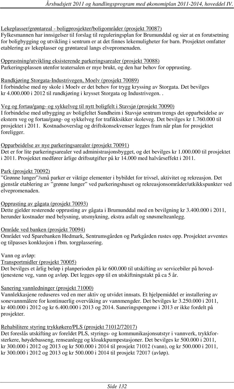 Opprustning/utvikling eksisterende parkeringsarealer (prosjekt 70088) Parkeringsplassen utenfor teatersalen er mye brukt, og den har behov for opprusting.