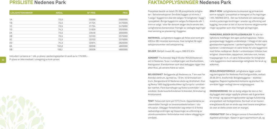 Det tas forbehold om nødvendige 1A 72,5 32069 2500000 i prosjektet. Øvrige byggetrinn selges fortløpende når 1.