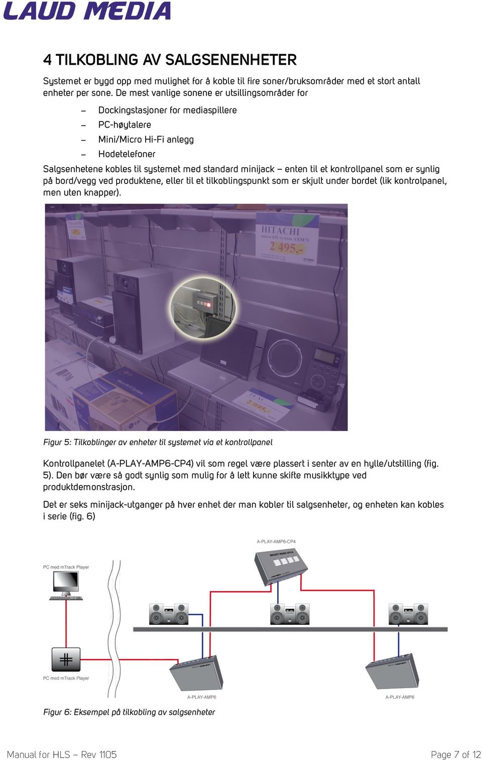 et kontrollpanel som er synlig på bord/vegg ved produktene, eller til et tilkoblingspunkt som er skjult under bordet (lik kontrolpanel, men uten knapper).