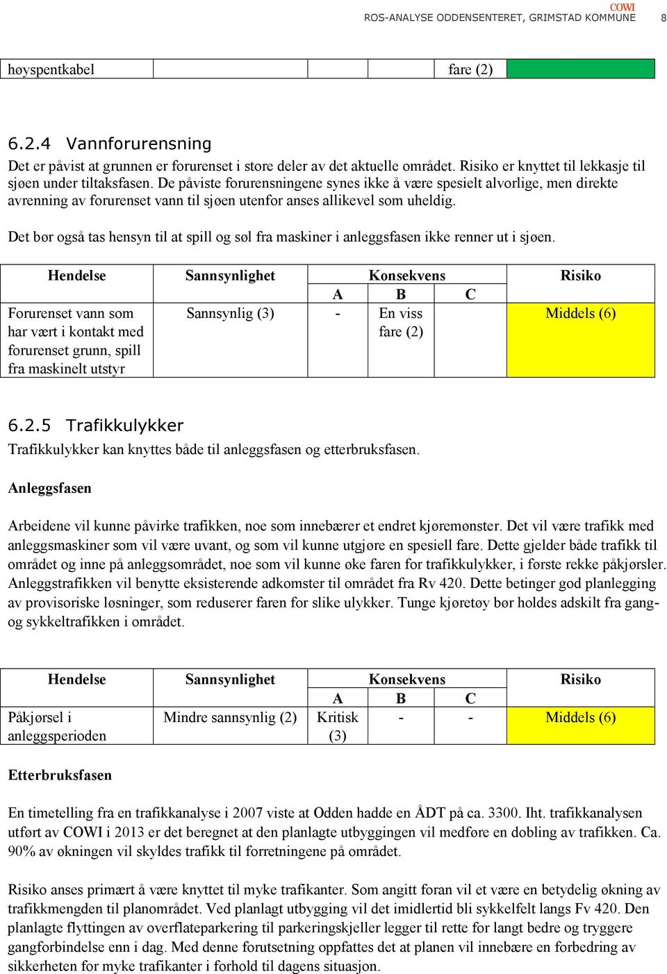 De påviste forurensningene synes ikke å være spesielt alvorlige, men direkte avrenning av forurenset vann til sjøen utenfor anses allikevel som uheldig.