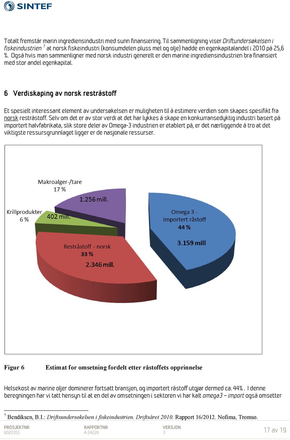 Også hvis man sammenligner med norsk industri generelt er den marine ingrediensindustrien bra finansiert med stor andel egenkapital.