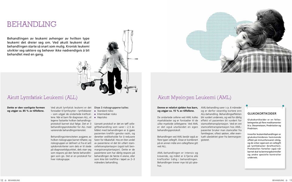 85 % av tilfellene. Ved akutt lymfatisk leukemi er det forstadier til lymfocytter lymfoblaster som utgjør de ondartede kreftcellene.