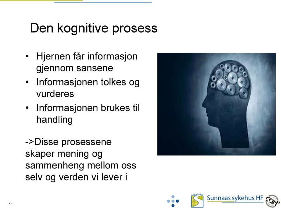 Informasjonen brukes til handling ->Disse prosessene