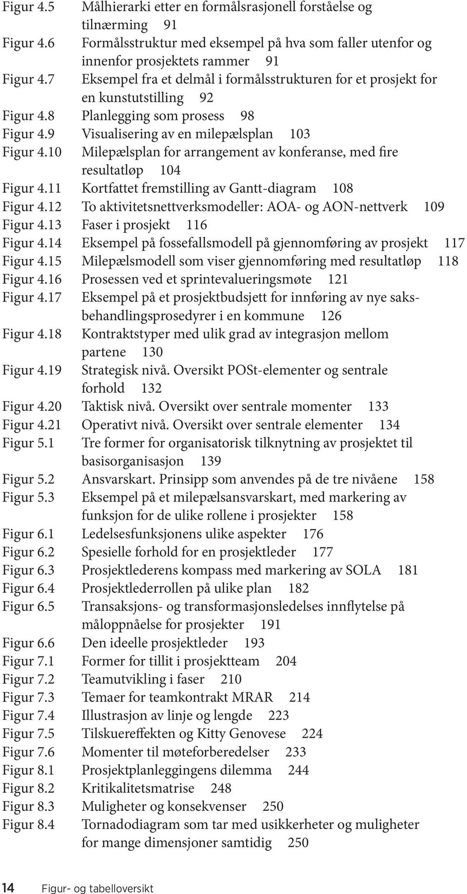 10 Milepæls plan for arrangement av konferanse, med fire resultatløp 104 Figur 4.11 Kortfattet fremstilling av Gantt-diagram 108 Figur 4.