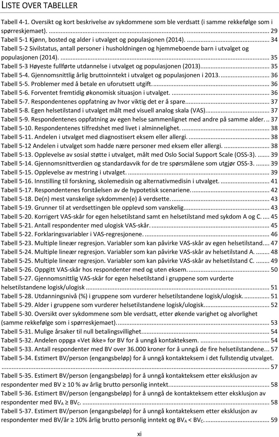 ... 35 Tabell 5-3 Høyeste fullførte utdannelse i utvalget og populasjonen (2013).... 35 Tabell 5-4. Gjennomsnittlig årlig bruttoinntekt i utvalget og populasjonen i 2013.... 36 Tabell 5-5.