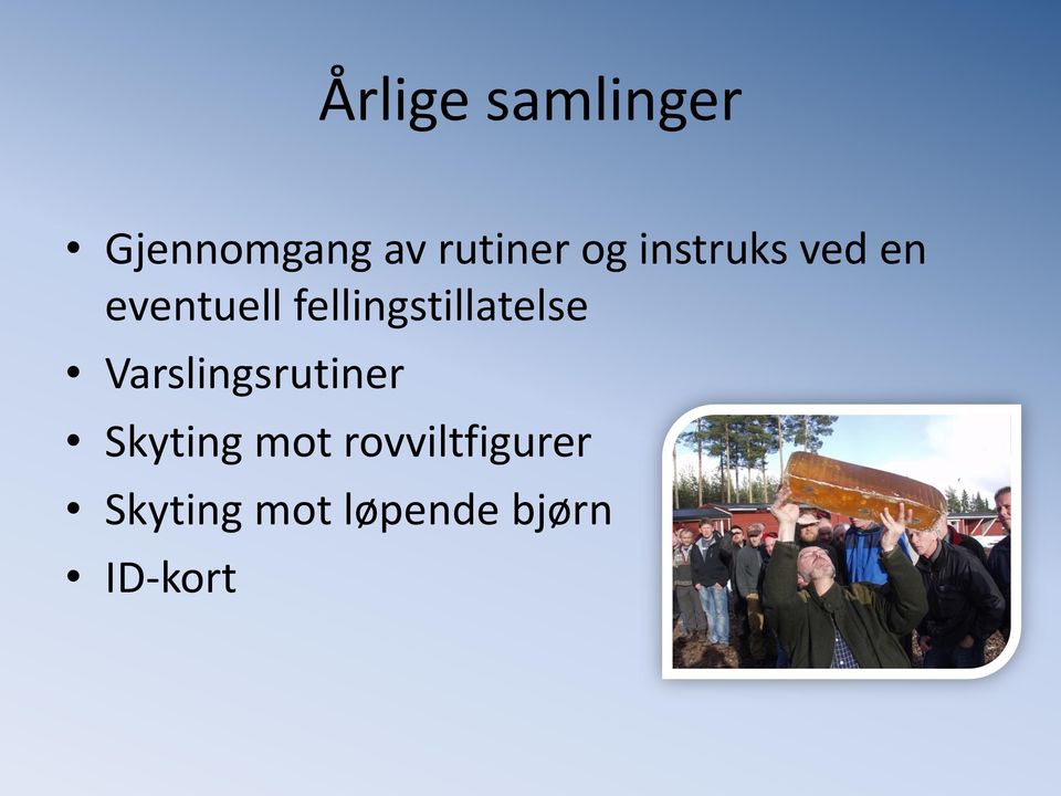 fellingstillatelse Varslingsrutiner