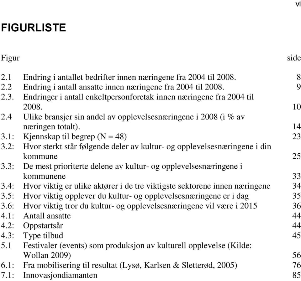 1: Kjennskap til begrep (N = 48) 23 3.2: Hvor sterkt står følgende deler av kultur- og opplevelsesnæringene i din kommune 25 3.