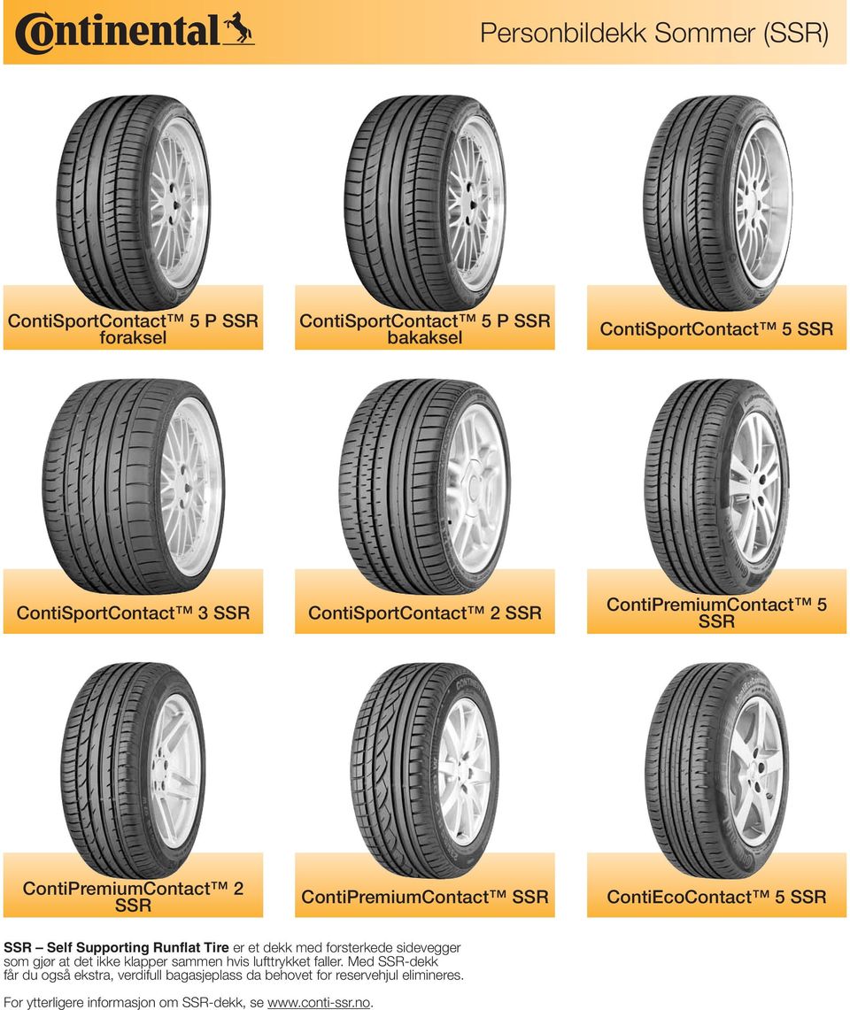 Supporting Runflat Tire er et dekk med forsterkede sidevegger som gjør at det ikke klapper sammen hvis lufttrykket faller.