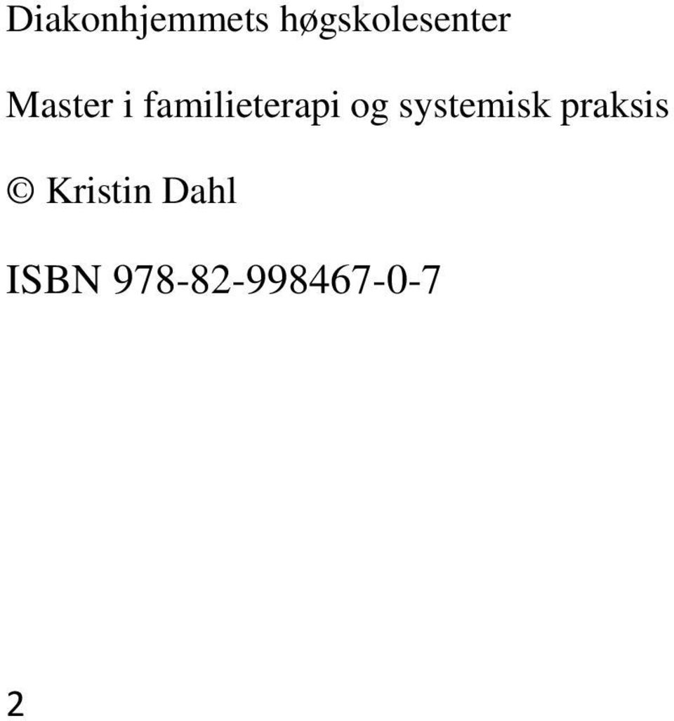 familieterapi og systemisk