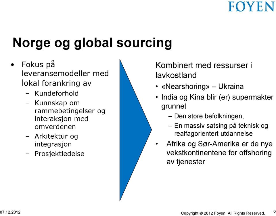 lavkostland «Nearshoring» Ukraina India og Kina blir (er) supermakter grunnet Den store befolkningen, En massiv