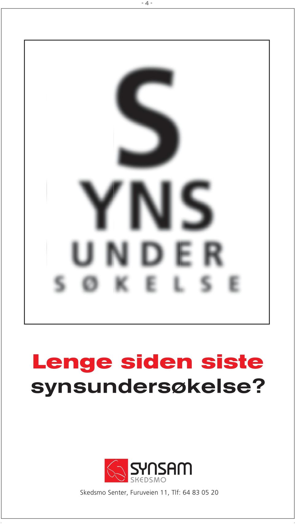 synsundersøkelse?