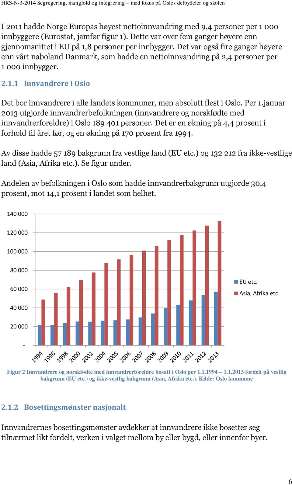 Det var også fire ganger høyere enn vårt naboland Danmark, som hadde en nettoinnvandring på 2,4 personer per 1 