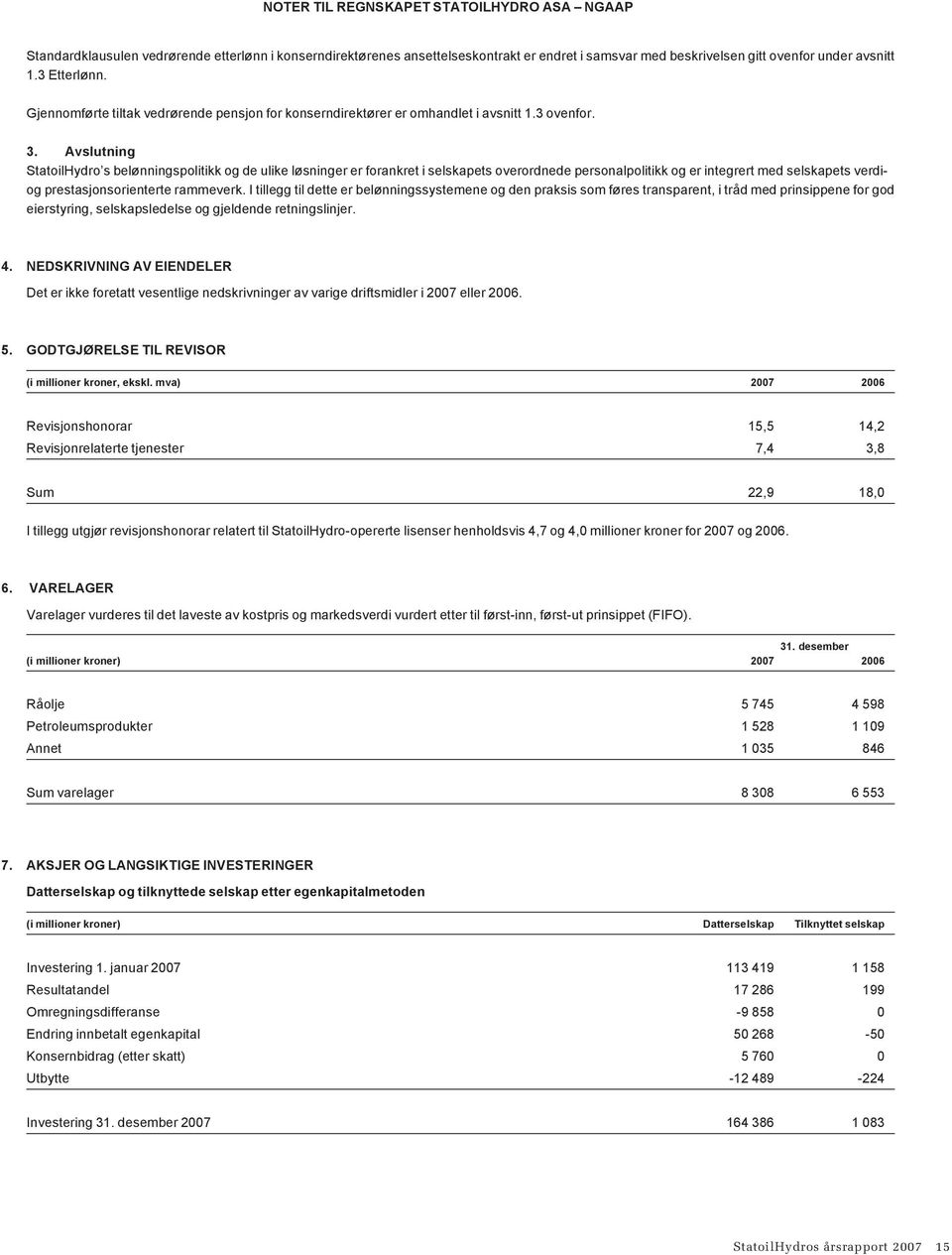 Avslutning StatoilHydro s belønningspolitikk og de ulike løsninger er forankret i selskapets overordnede personalpolitikk og er integrert med selskapets verdiog prestasjonsorienterte rammeverk.