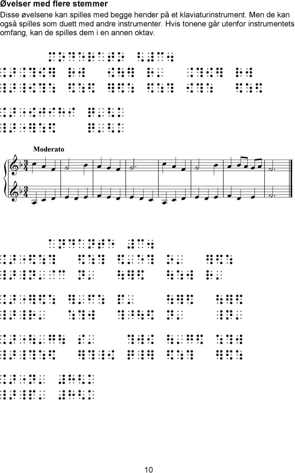 Hvis tonene går utenfor instrumentets omfang, kan de spilles dem i en annen oktav. moderato 2#c/ $@$497 rw 987 r.