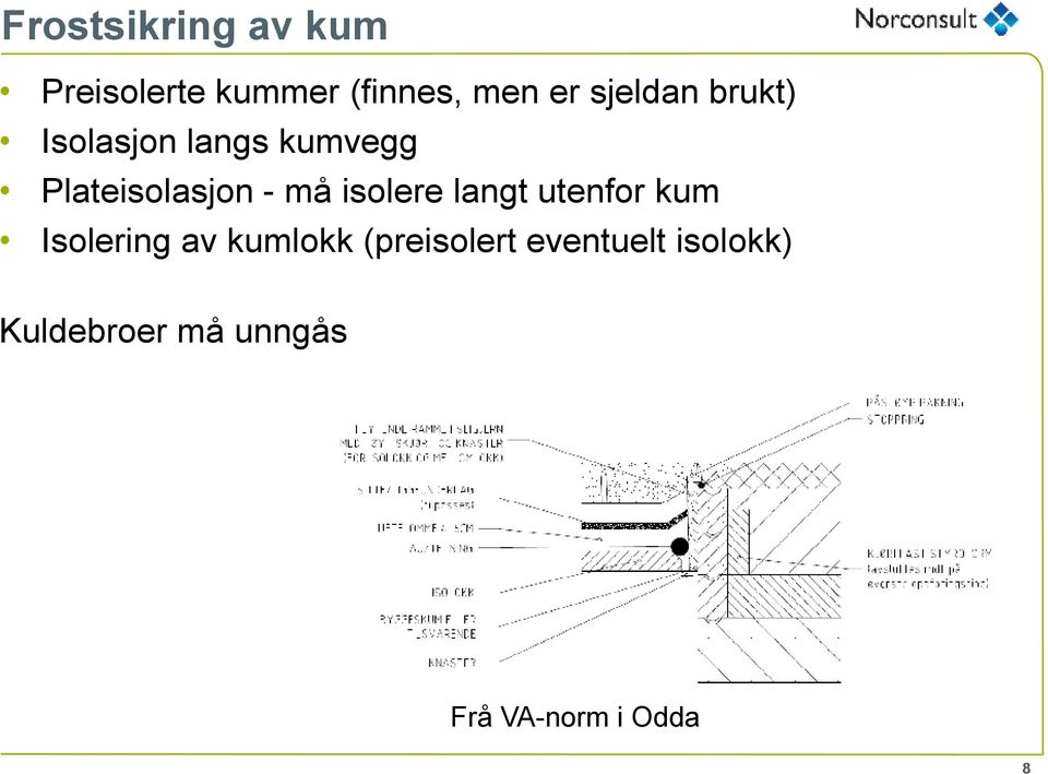 isolere langt utenfor kum Isolering av kumlokk (preisolert