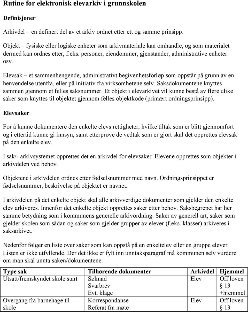 sak et sammenhengende, administrativt begivenhetsfrløp sm ppstår på grunn av en henvendelse utenfra, eller på initiativ fra virksmhetene selv.