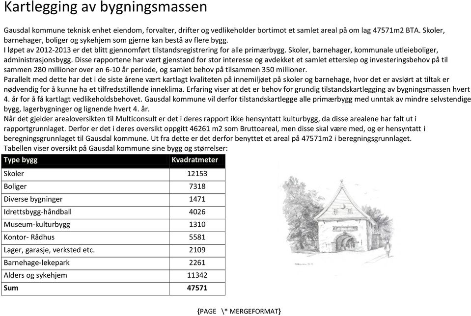 Skoler, barnehager, kommunale utleieboliger, administrasjonsbygg.