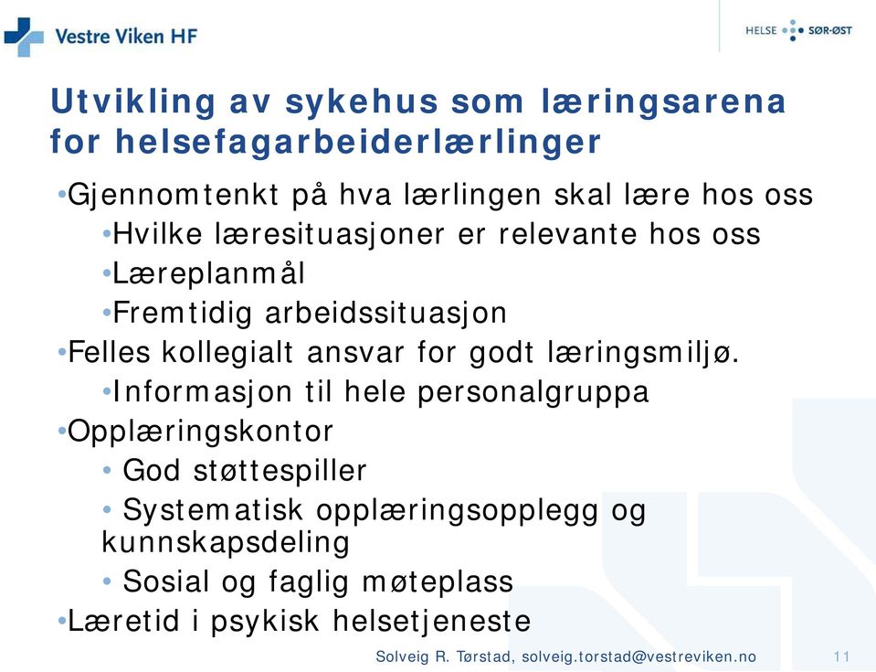 læringsmiljø.