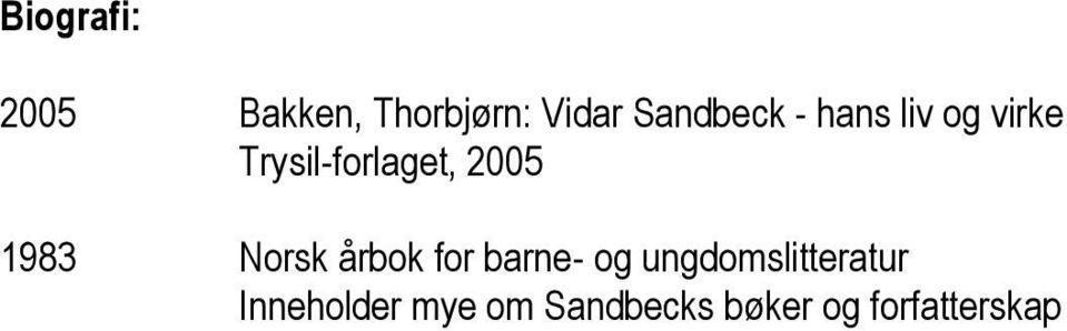 2005 1983 Norsk årbok for barne- og