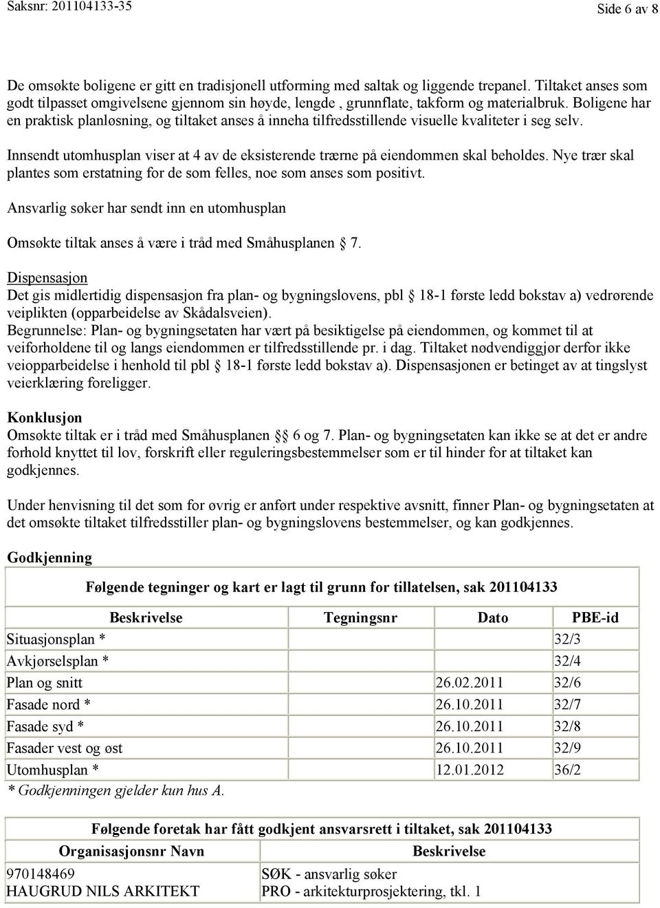 Boligene har en praktisk planløsning, og tiltaket anses å inneha tilfredsstillende visuelle kvaliteter i seg selv.