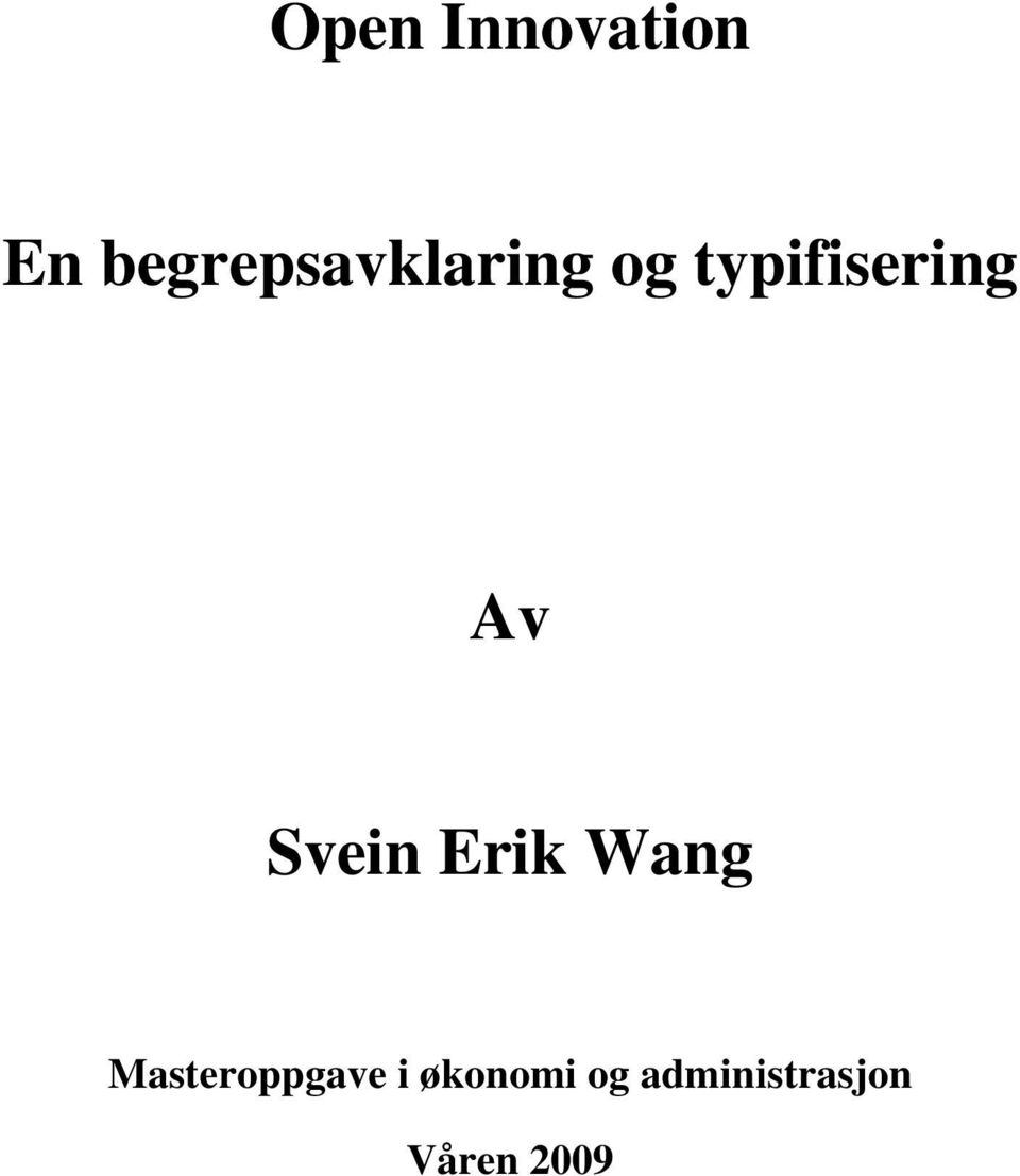typifisering Av Svein Erik