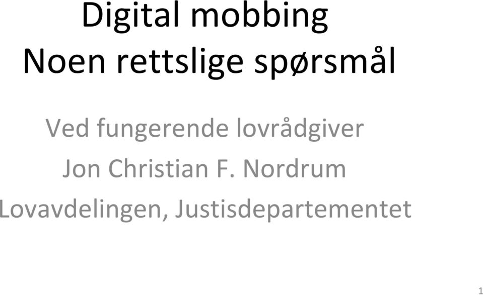 lovrådgiver Jon Christian F.