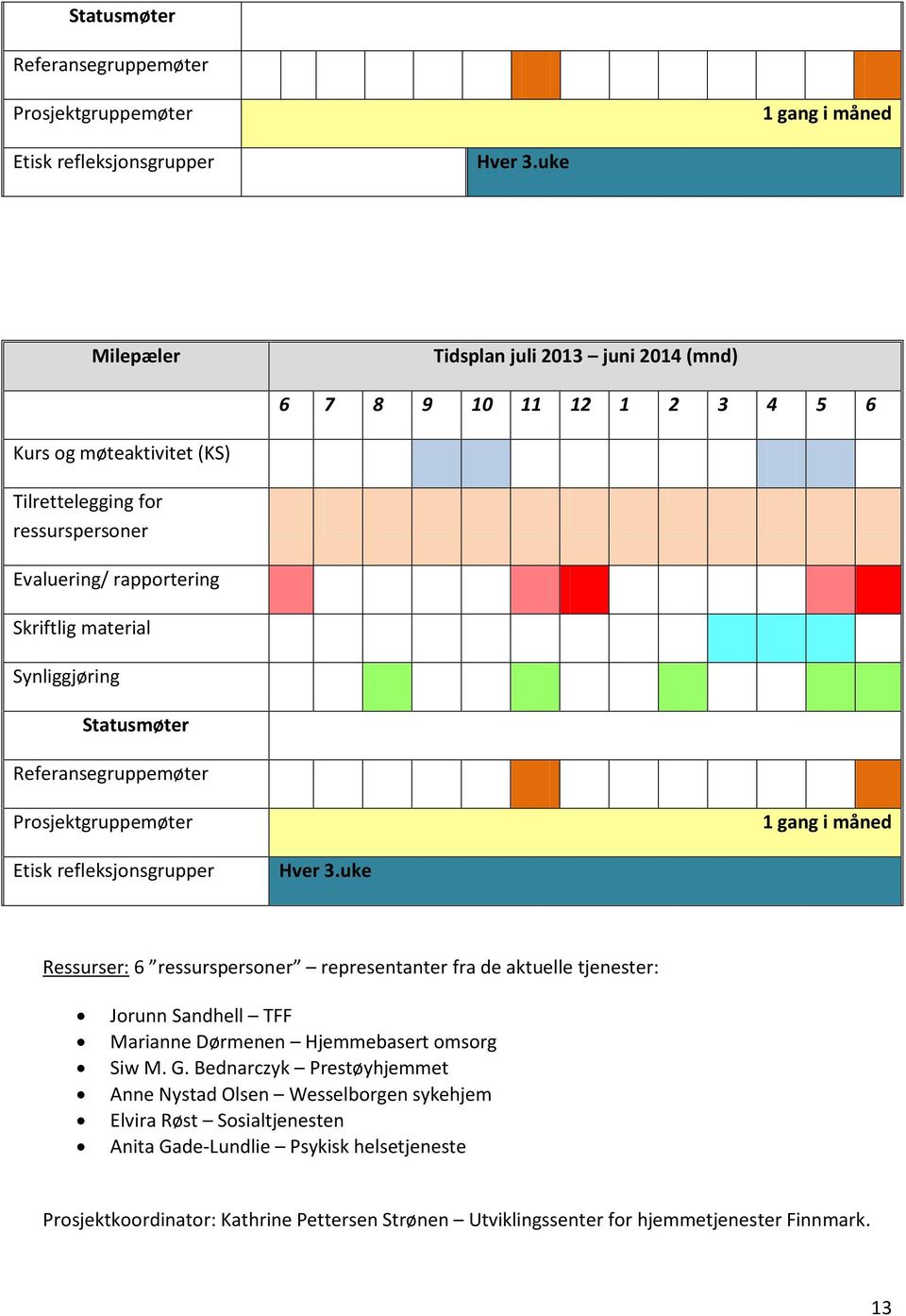 Synliggjøring uke Ressurser: 6 ressurspersoner representanter fra de aktuelle tjenester: Jorunn Sandhell TFF Marianne Dørmenen Hjemmebasert omsorg Siw M. G.