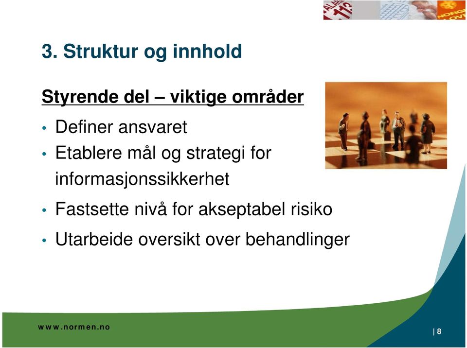 strategi for informasjonssikkerhet Fastsette